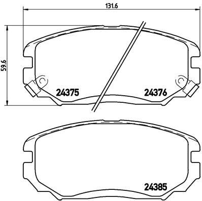 Купити P30038 Brembo Колодки гальмівні передні, дискові