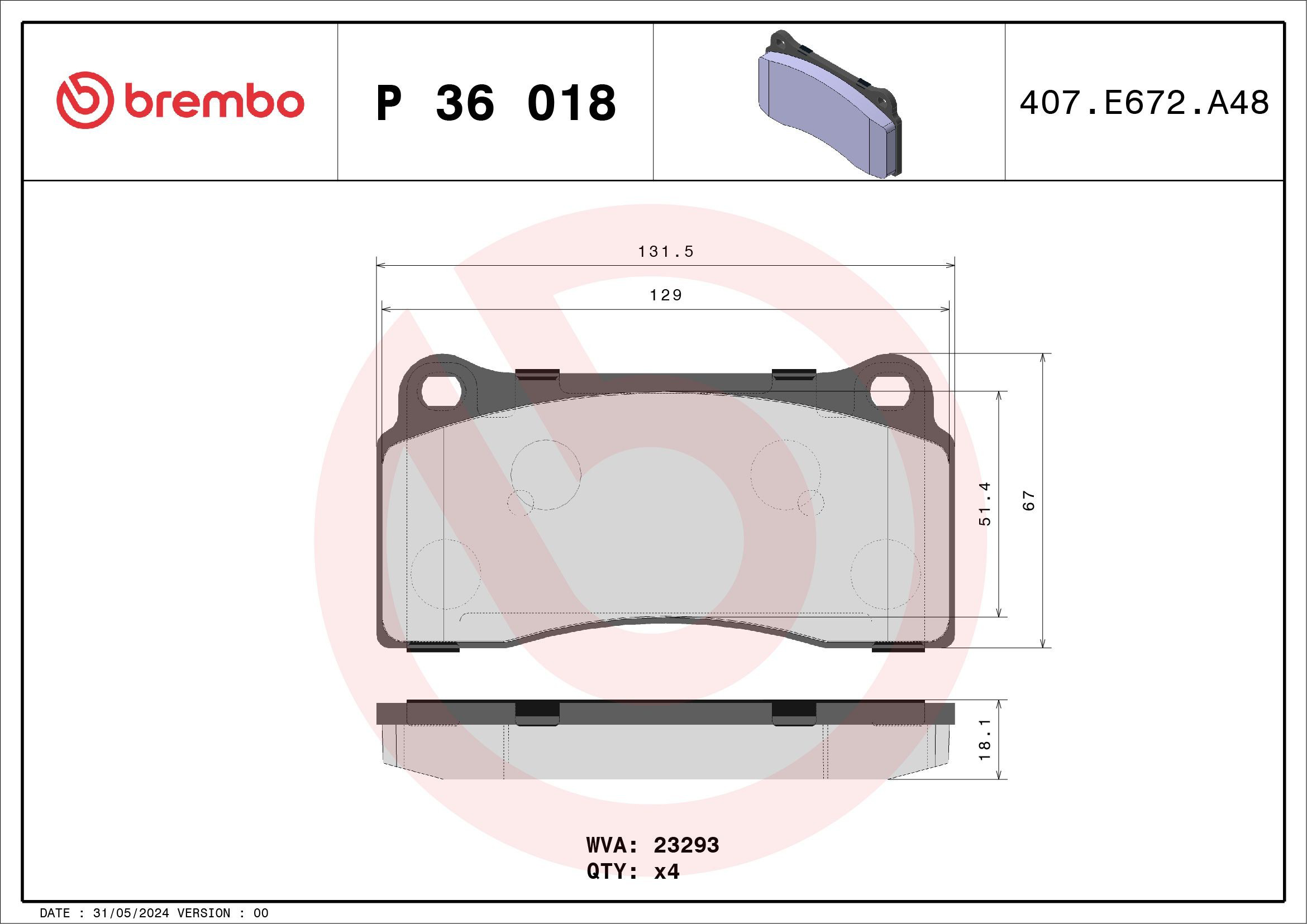 Гальмівні колодки Brembo P36018 ціна, від 40.09 USD