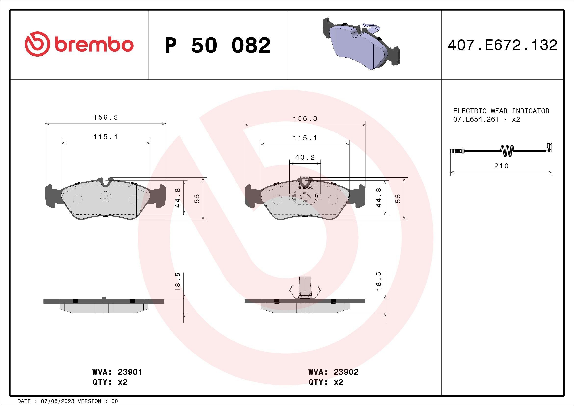 Задні гальмівні колодки Brembo P50082 ціна, від 26.78 USD