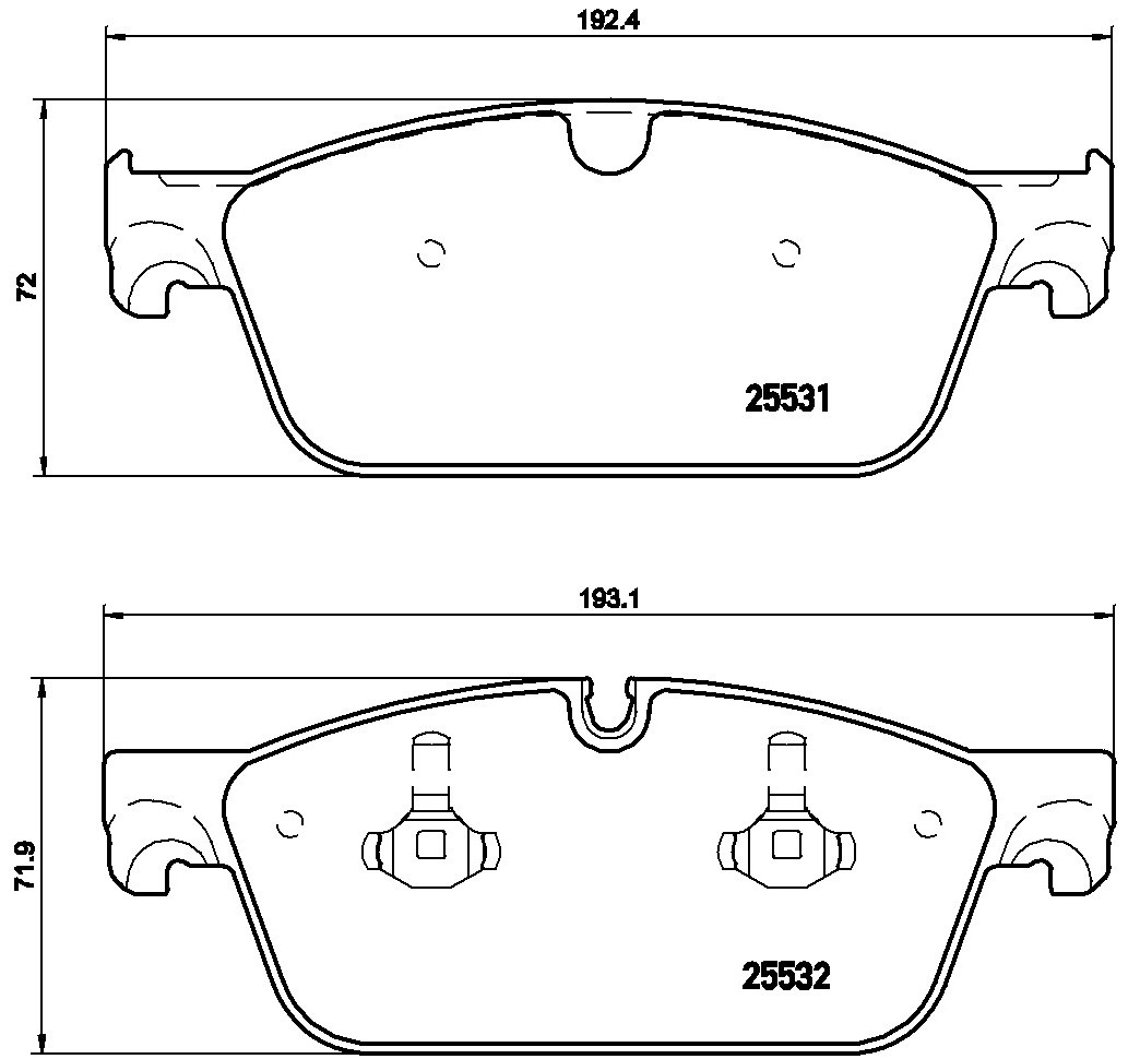 Купити P50102X Brembo Колодки гальмівні передні, дискові