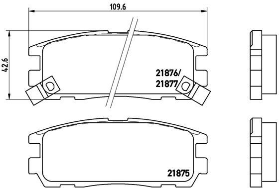 Задні дискові колодки Brembo P59021