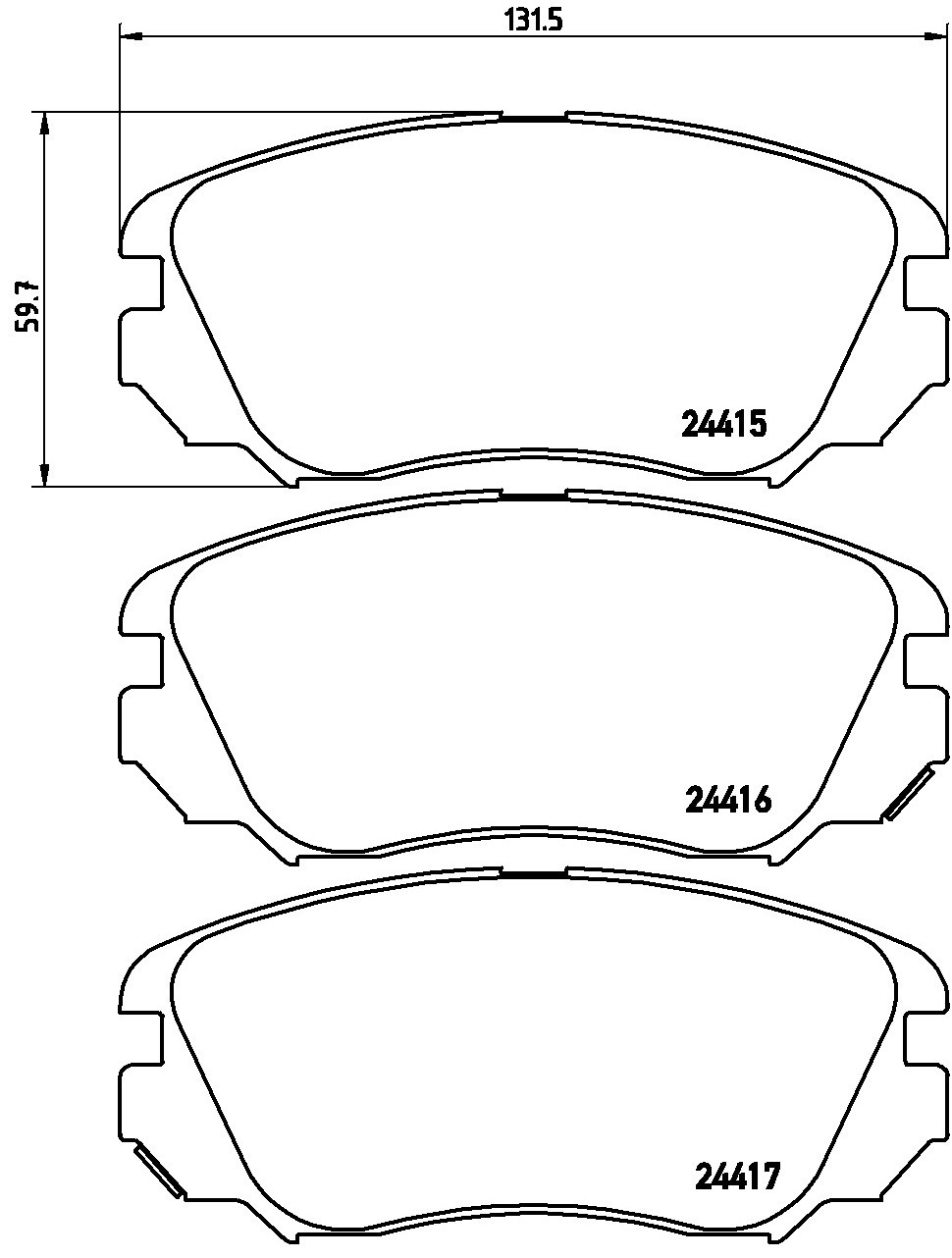 Передні тормозні колодки P59054X Brembo