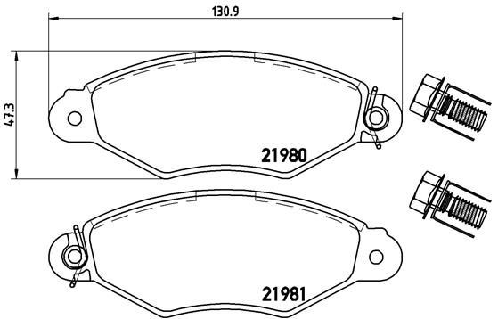 P61098 Brembo Передні гальмівні колодки