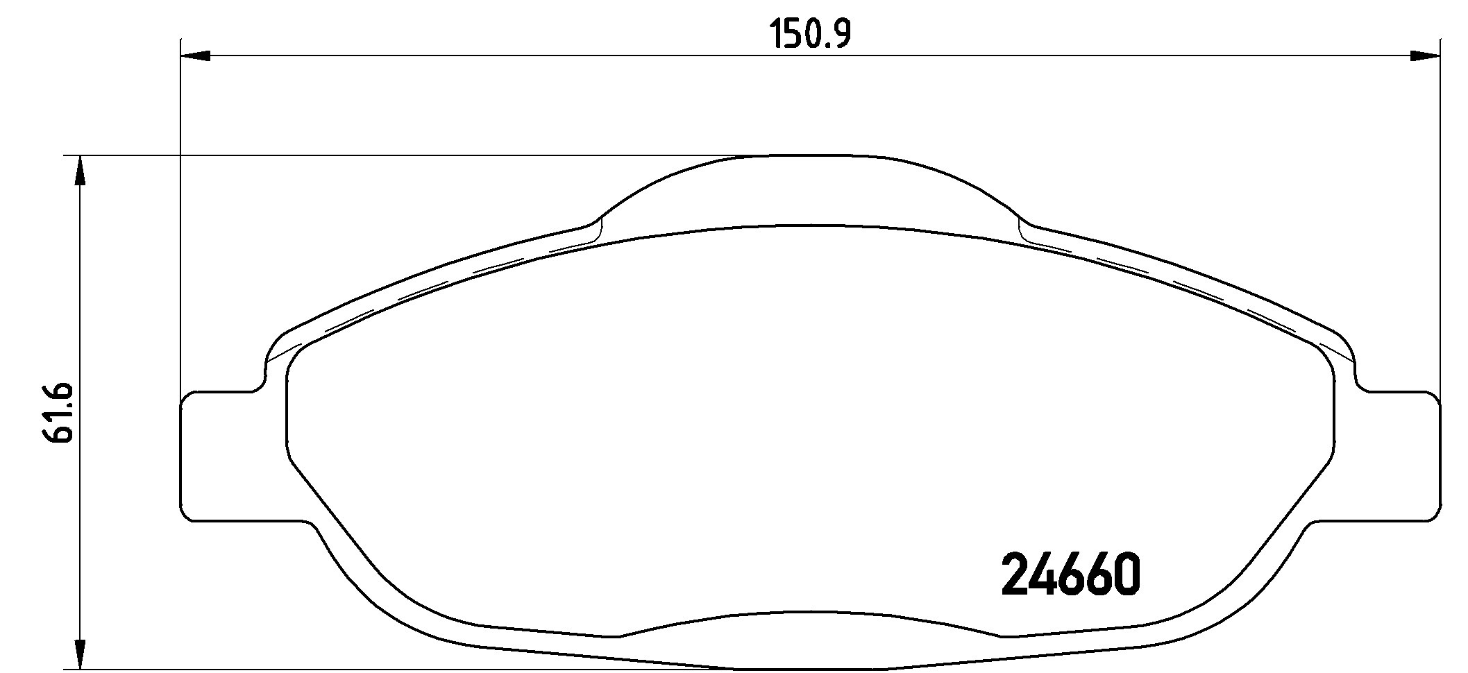 Купити P61101X Brembo Колодки гальмівні передні, дискові