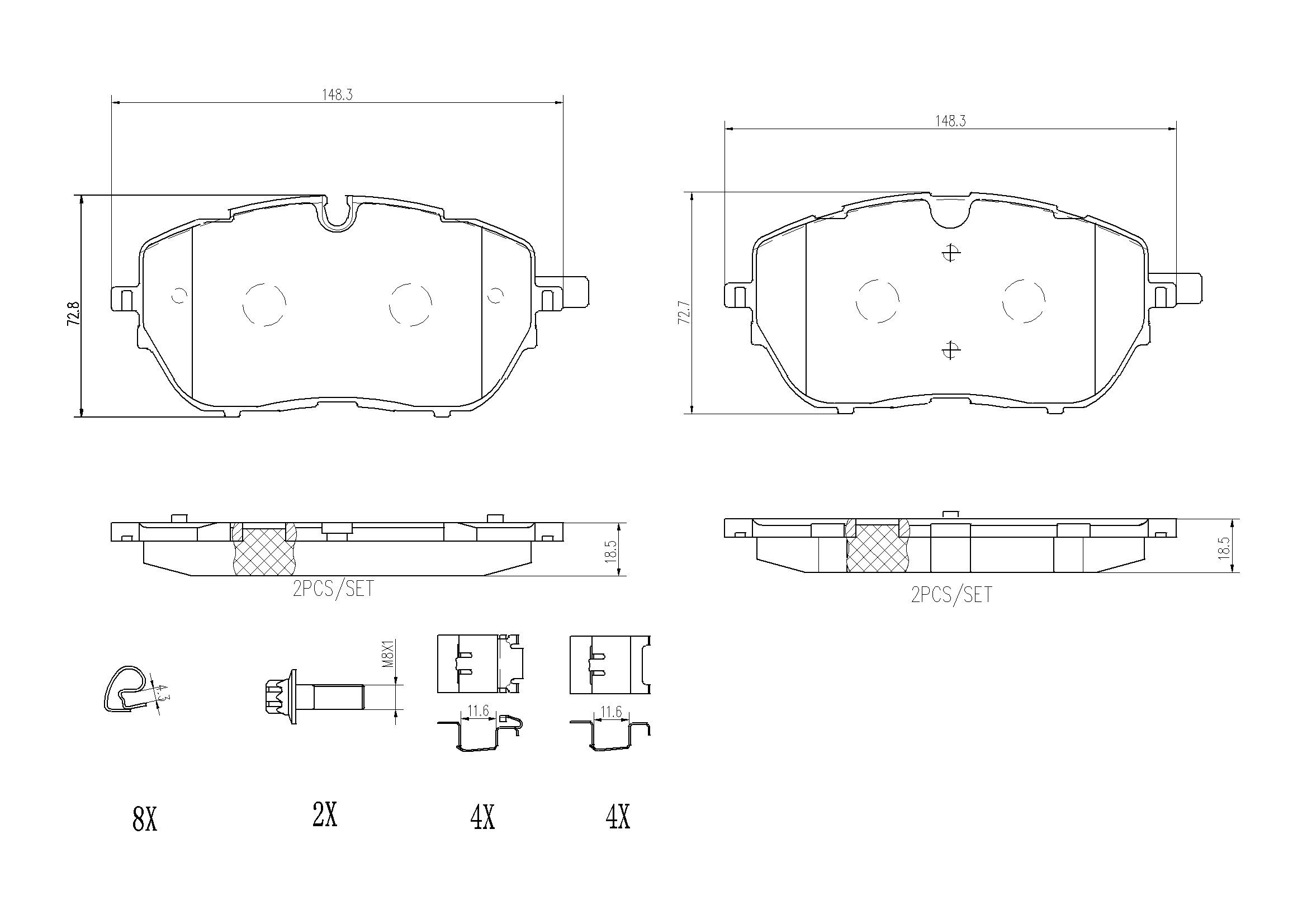 P61128 Brembo Передні гальмівні колодки