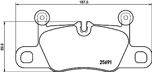 P65031 Brembo Колодки гальмівні задні, дискові