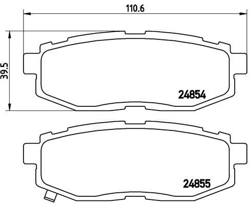 Задні гальмівні колодки Brembo P78018 ціна, від 27.17 USD