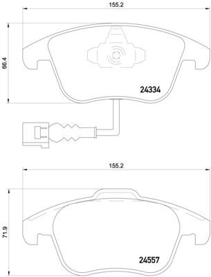 Передні тормозні колодки P85130 Brembo