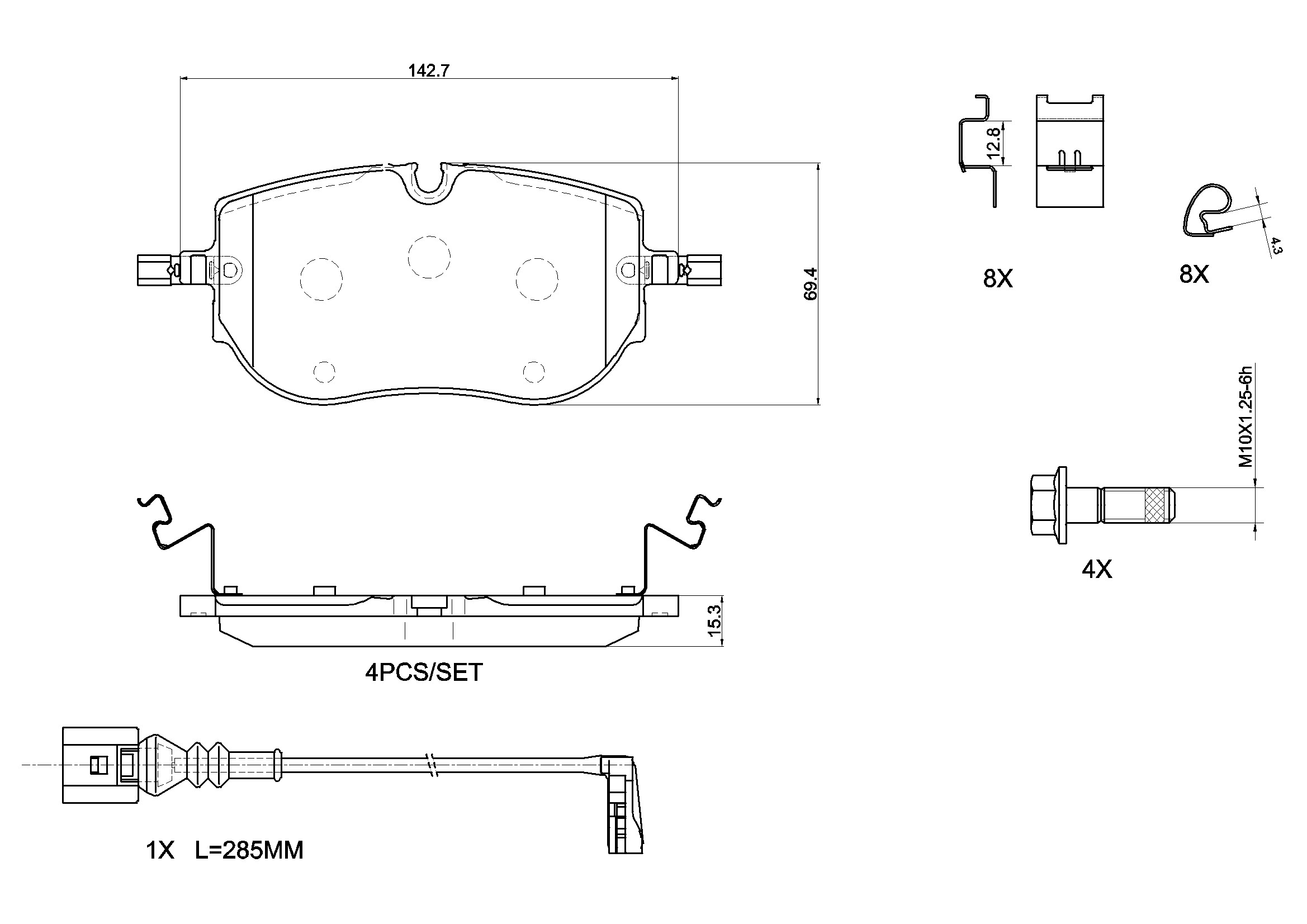P85192 Brembo Передні гальмівні колодки