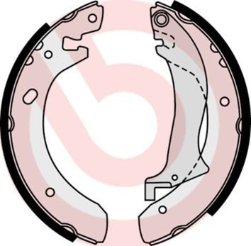S44504 Brembo Колодки гальмівні задні, барабанні