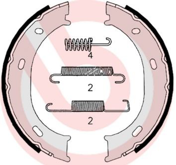 S50510 Brembo Гальмівні колодки ручника