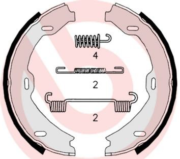 Колодки ручника / стоянкового гальма Brembo S50518 ціна, від 30.79 USD