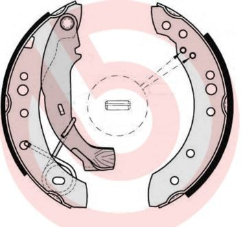 Колодки гальмові задні, барабанні S61526 Brembo