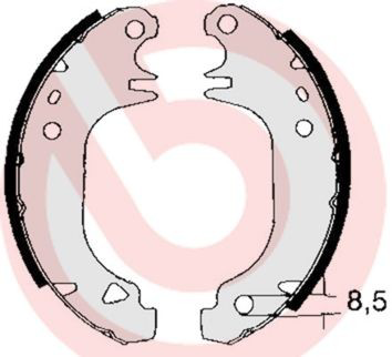 Колодки гальмові задні, барабанні S61535 Brembo