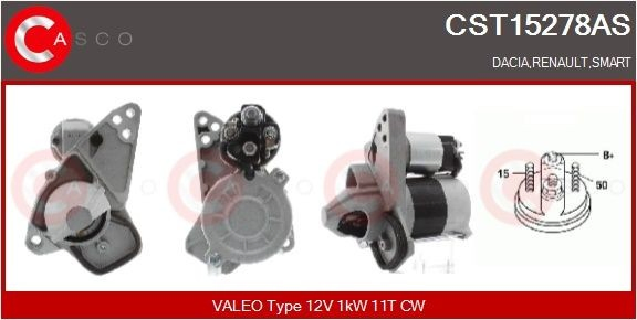 CST15278AS Casco Стартер двигуна