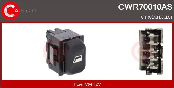 CWR70010AS Casco Кнопка підйомника заднього скла