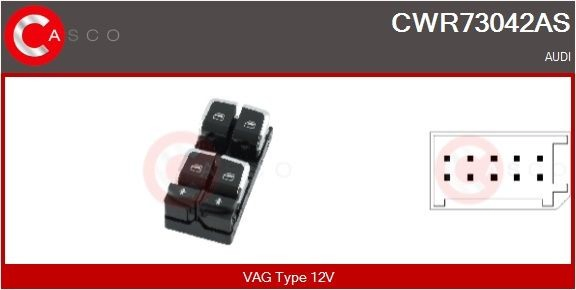 CWR73042AS Casco Кнопки переднього лівого склопід'ємника