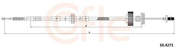 Трос стоянкового гальма задній лівий Cofle 104271 ціна, від 29.00 USD