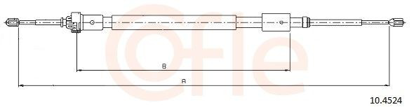 Трос ручного гальма задній, правий/лівий Cofle 104524 ціна, від 15.76 USD