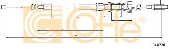 Трос стоянкового гальма передній Cofle 104726 ціна, від 11.34 USD