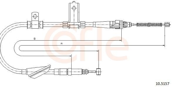 Трос стоянкового гальма задній лівий LPR C0782B ціна, від 20.72 USD