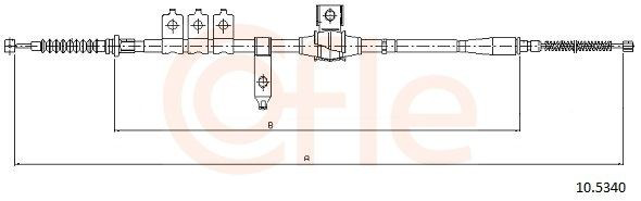 Трос стоянкового гальма задній лівий Cofle 105340 ціна, від 27.90 USD