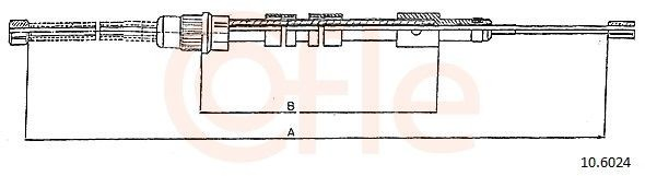 Трос ручника задній правий Peugeot/Citroen 0000474598