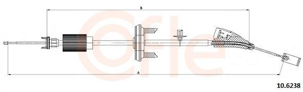 Трос стоянкового гальма передній Cofle 106238 ціна, від 46.22 USD