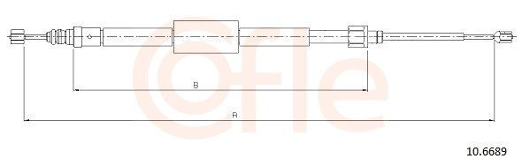 Трос ручного гальма задній, правий/лівий Cofle 106689 ціна, від 11.99 USD
