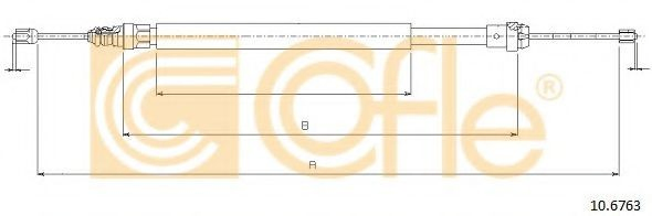 Трос стоянкового гальма задній лівий Cofle 106763 ціна, від 8.69 USD