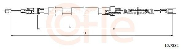Купити C0948B LPR Трос ручного гальма задній, лівий