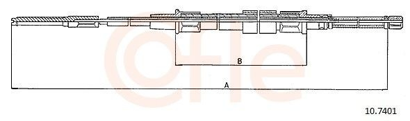 Трос ручного гальма задній, правий/лівий Cofle 107401 ціна, від 5.34 USD