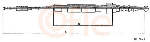 Трос ручного гальма задній, правий/лівий Cofle 107471 ціна, від 8.78 USD