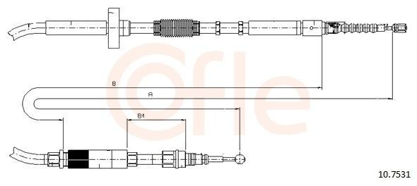 Трос ручного гальма задній, правий/лівий Adriauto AD030238 ціна, від 15.74 USD