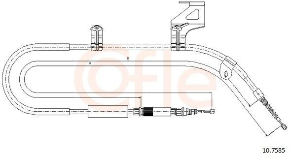 Трос стоянкового гальма задній правий Adriauto AD030243 ціна, від 25.91 USD