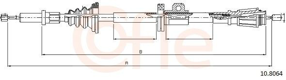 Трос ручного гальма задній, правий/лівий Cofle 108064 ціна, від 22.53 USD