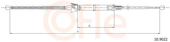 Трос ручного гальма задній, правий/лівий ATE 6R0609721H ціна, від 14.65 USD