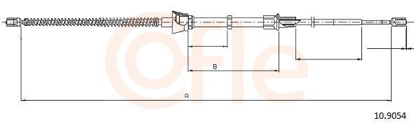 Трос ручного гальма задній, правий/лівий Cofle 109054 ціна, від 9.26 USD