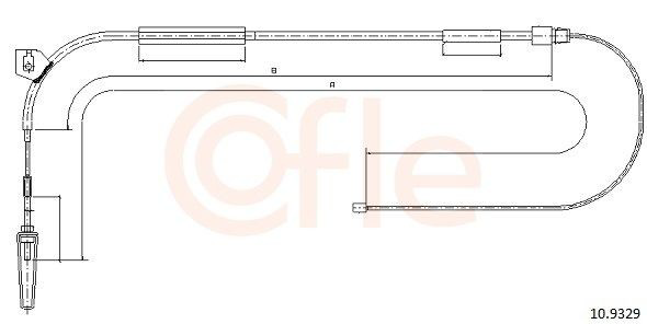 Трос стоянкового гальма передній Cofle 109329 ціна, від 22.82 USD