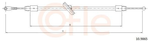 Трос стоянкового гальма передній Cofle 109865 ціна, від 12.22 USD