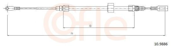 Трос ручного гальма передній Begel BG42039