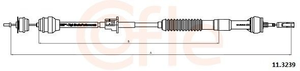 Тросик зчеплення LPR C0163C