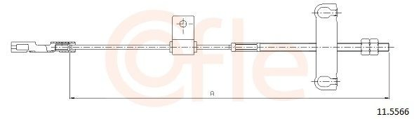 Трос стоянкового гальма передній Cofle 115566 ціна, від 9.05 USD
