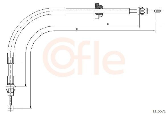 Трос ручного гальма передній ME016 Cofle