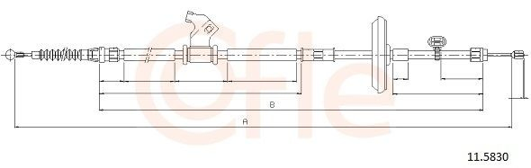 Трос стоянкового гальма задній правий Linex LIN320211 ціна, від 23.44 USD