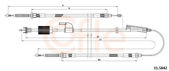 Трос ручного гальма задній, правий/лівий Cofle 115842 ціна, від 37.52 USD