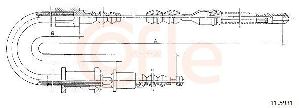Трос ручного гальма задній, правий AD330248 Adriauto