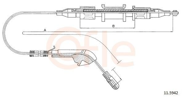 Трос ручного гальма задній, правий AD330265 Adriauto