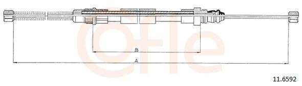 Трос ручного гальма задній, правий/лівий Cofle 116592 ціна, від 6.69 USD