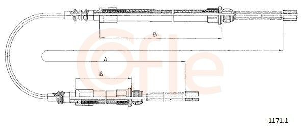 Трос ручного гальма задній, правий/лівий Cofle 11711 ціна, від 8.46 USD